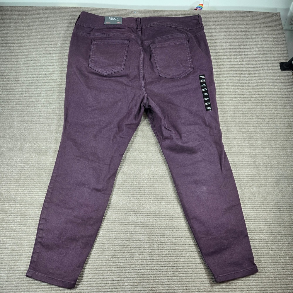 Torrid Women 20S Purple Moto Zipper Super Soft Jegging Pants - Picture 7 of 9